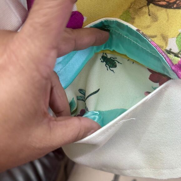 Ted Baker London Floral Jacket Size 5 (XL) Vibrant Botanical Satin Lined Coat - Picture 5 of 10